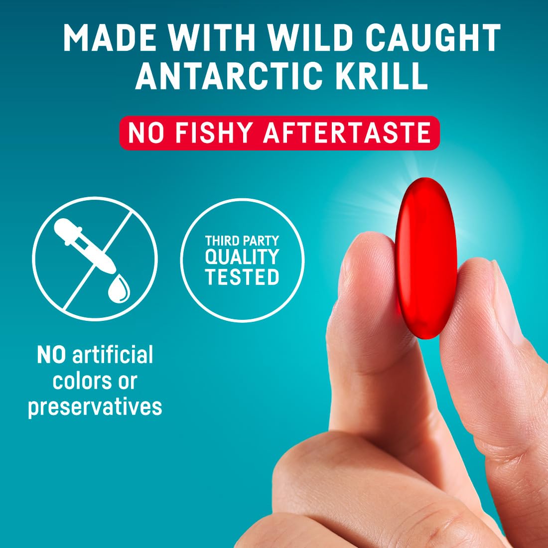 Kori Krill cápsulas del Antártico, fuente limpia de omega-3