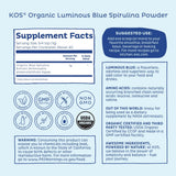 KOS batido con espirulina azul, color natural y proteína vegetal