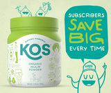 Kos Inulina Orgánica sin sabor, ideal para batidos y saciedad natural.