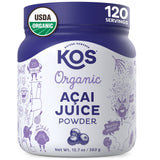 KOS Polvo de Açaí en empaque, antioxidantes para tus desayunos