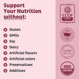 KOS Polvo de remolacha orgánico en panqueques rosados, alternativa colorida.