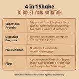 KOS proteina vegana con enzimas digestivas, facilita la digestión y absorción.