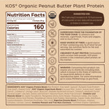 KOS proteina vegana chocolate y maní como reemplazo de comida.