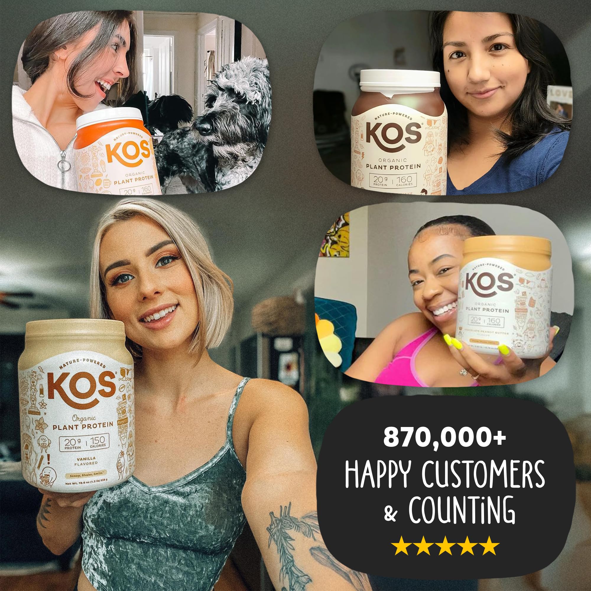 Kos Proteína vegana vainilla apta para dieta cetogenica, aporte proteico