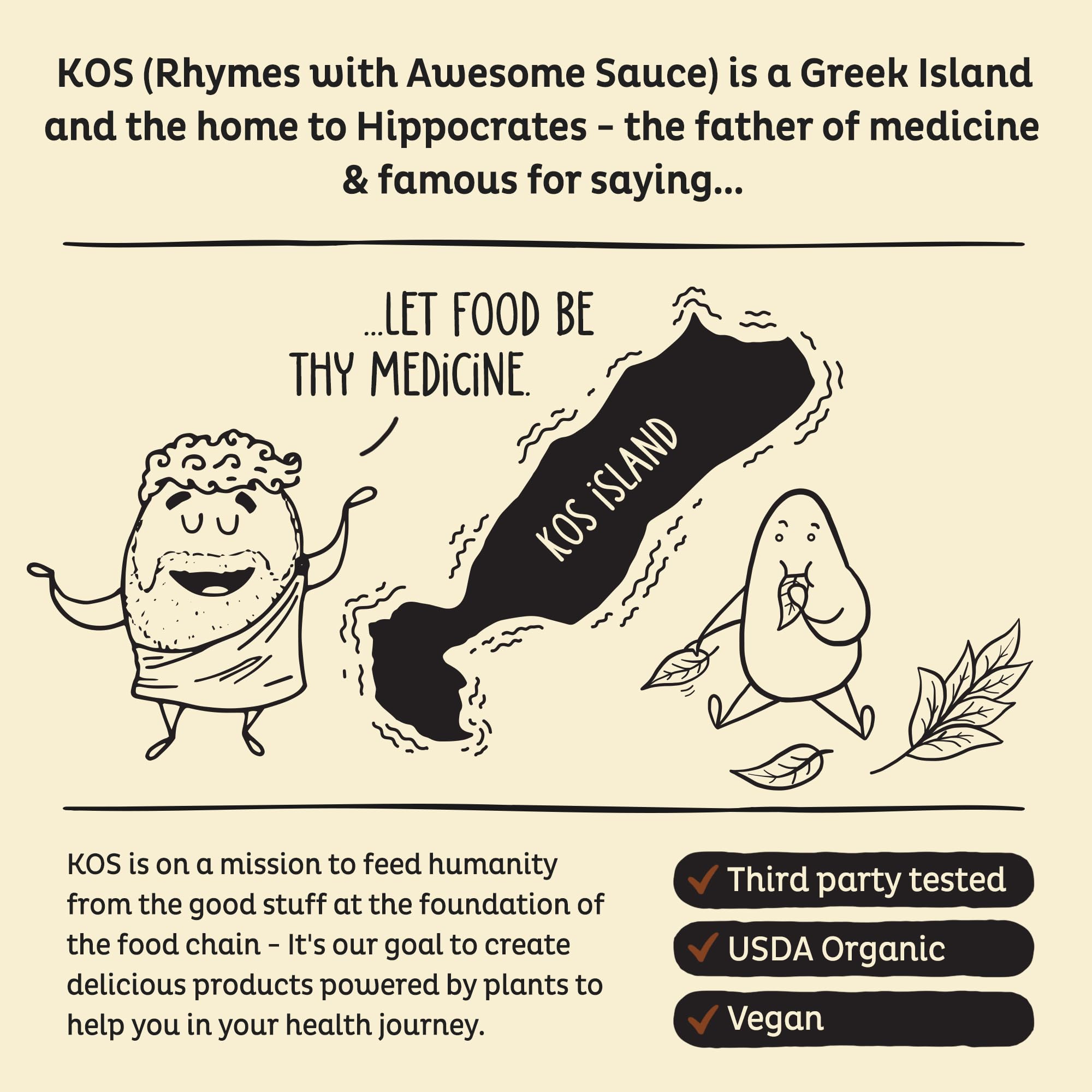 Kos Proteína vegana vainilla para batidos, textura cremosa