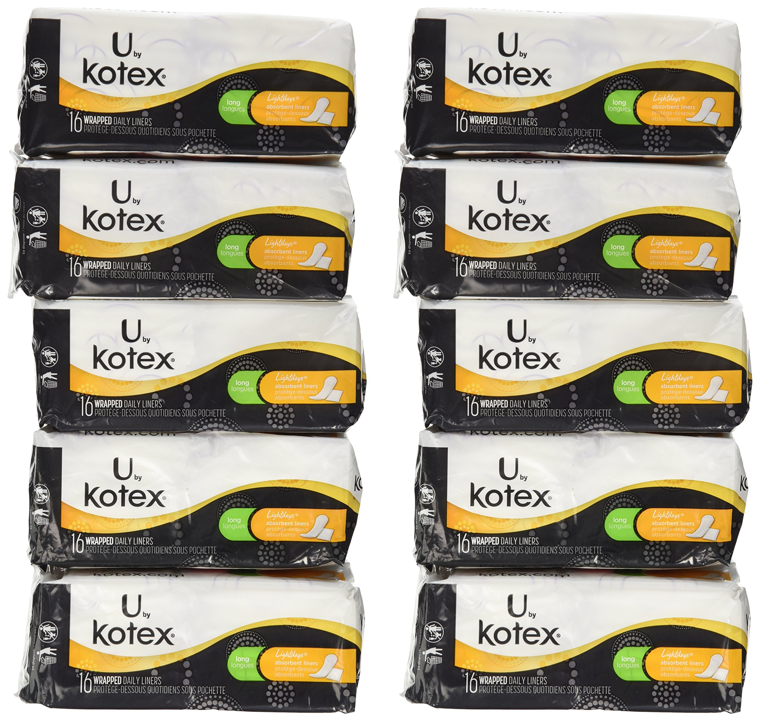 Kotex Natural Balance protector absorbente en empaque frontal para protección discreta todo el día