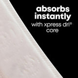 Kotex Lightdays Liners Regular, absorbencia ligera para días ligeros o respaldo.