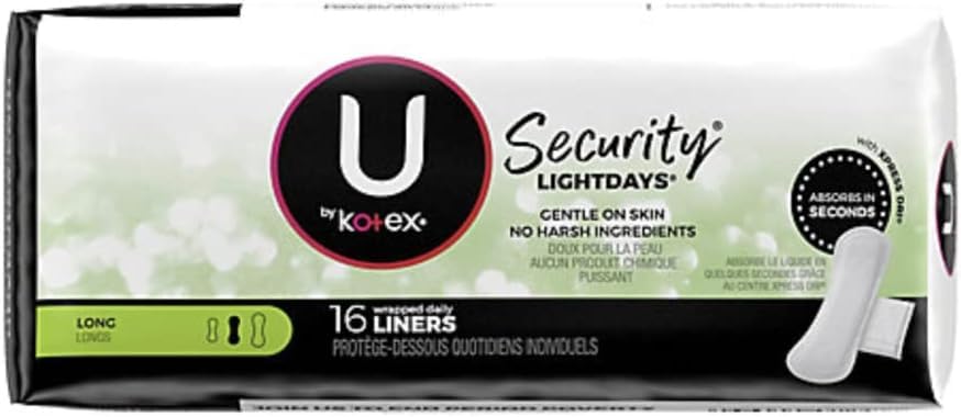 Dimensiones del paquete Kotex Natural Balance en pulgadas para facilitar el almacenaje.