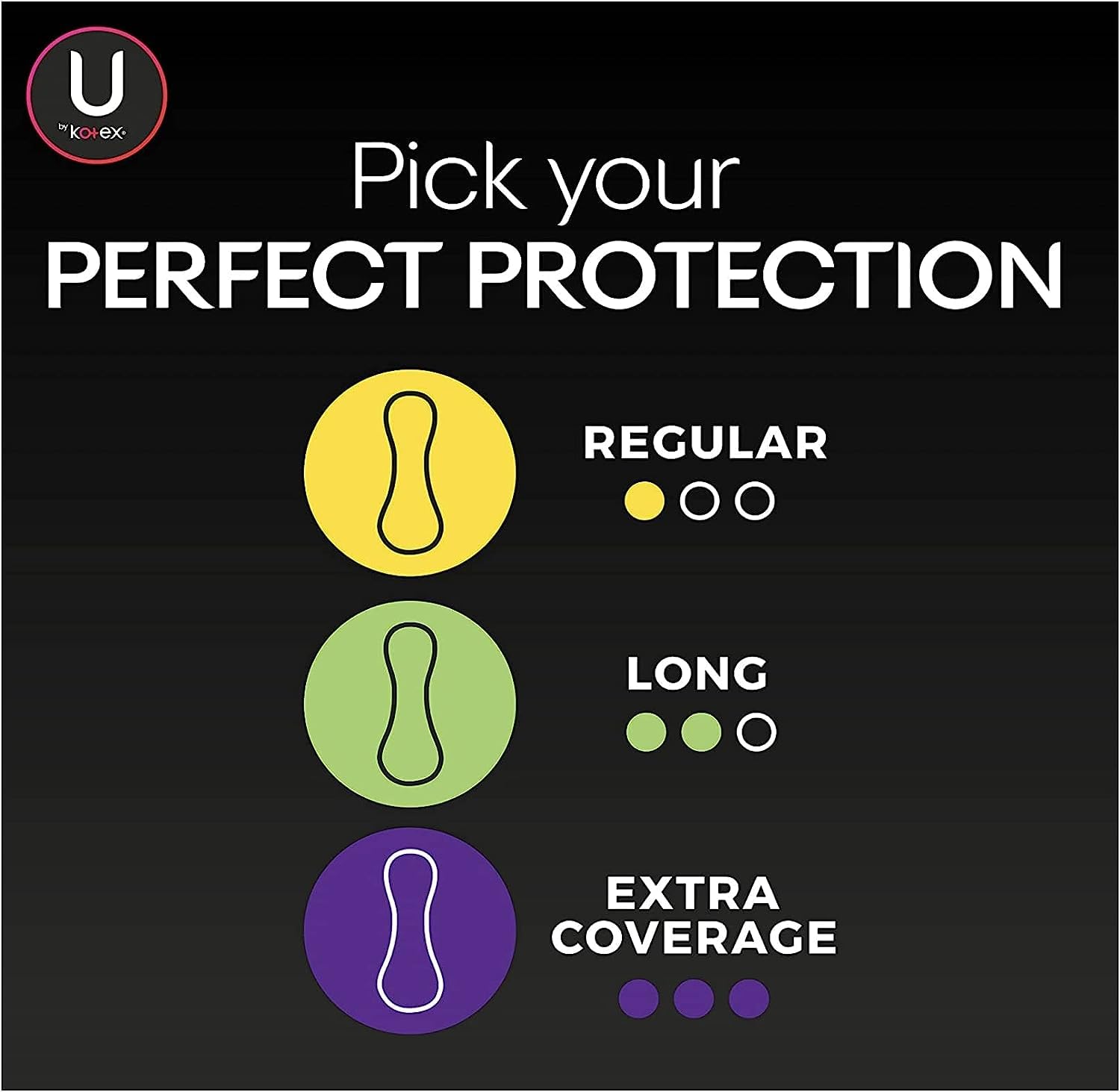 Kotex Natural Balance fabricado en Estados Unidos, calidad garantizada.