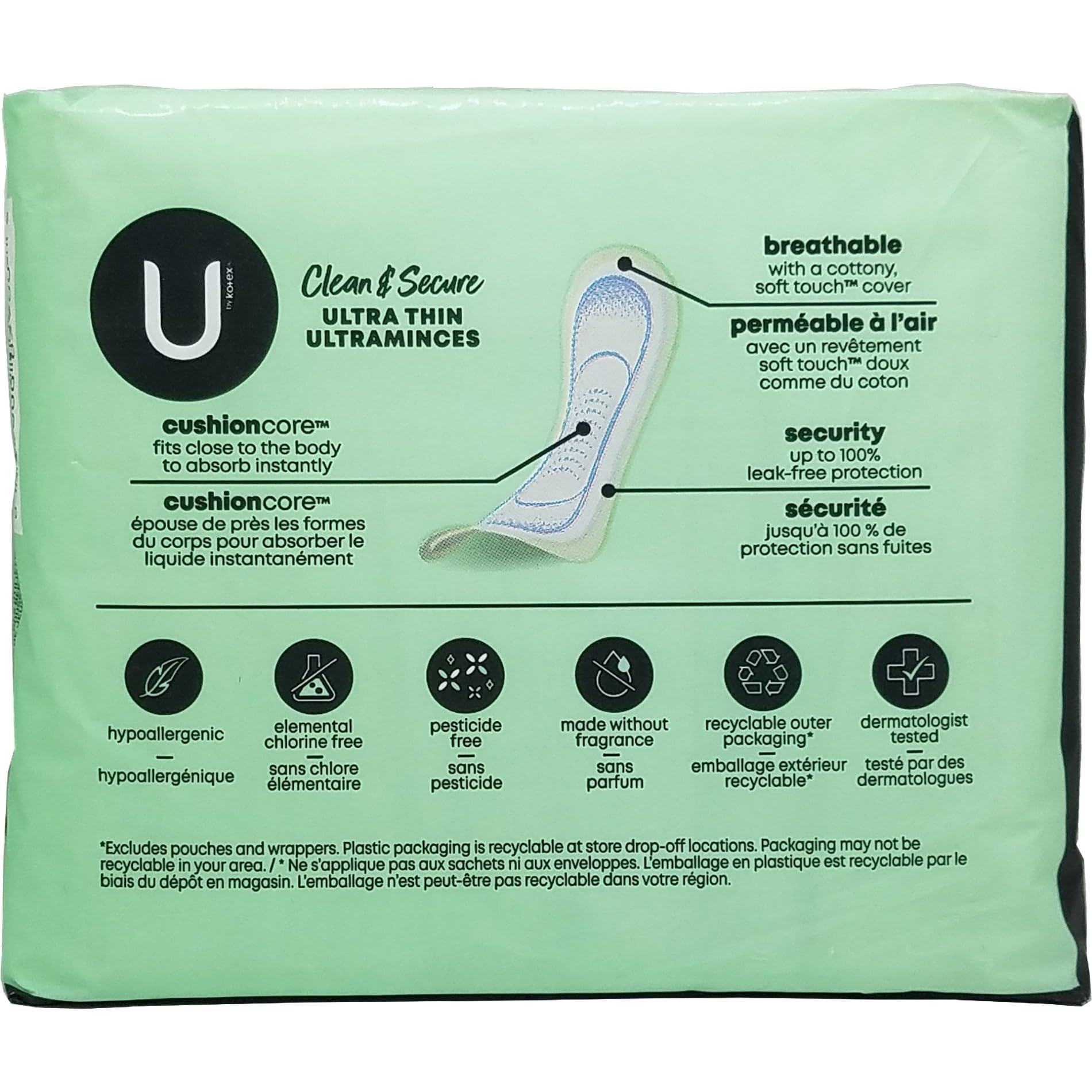 Kotex Security diseño ultrafino para mayor discreción durante el día