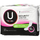 Kotex Security Ultrafinas Largas 20, empaque de 6, absorción rápida para mayor seguridad diaria.