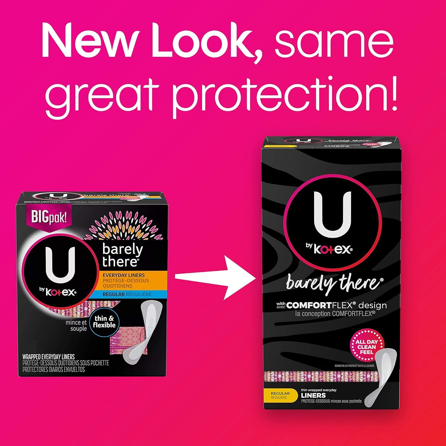 Kotex U by Kotex Barely There Thin Lines, ajuste seguro durante tus actividades diarias