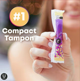 Kotex U Clic tampones: diseño ligero para bolso o bolsillo.