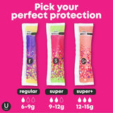 Kotex U Clic tampones: envueltos individualmente para higiene en viaje.