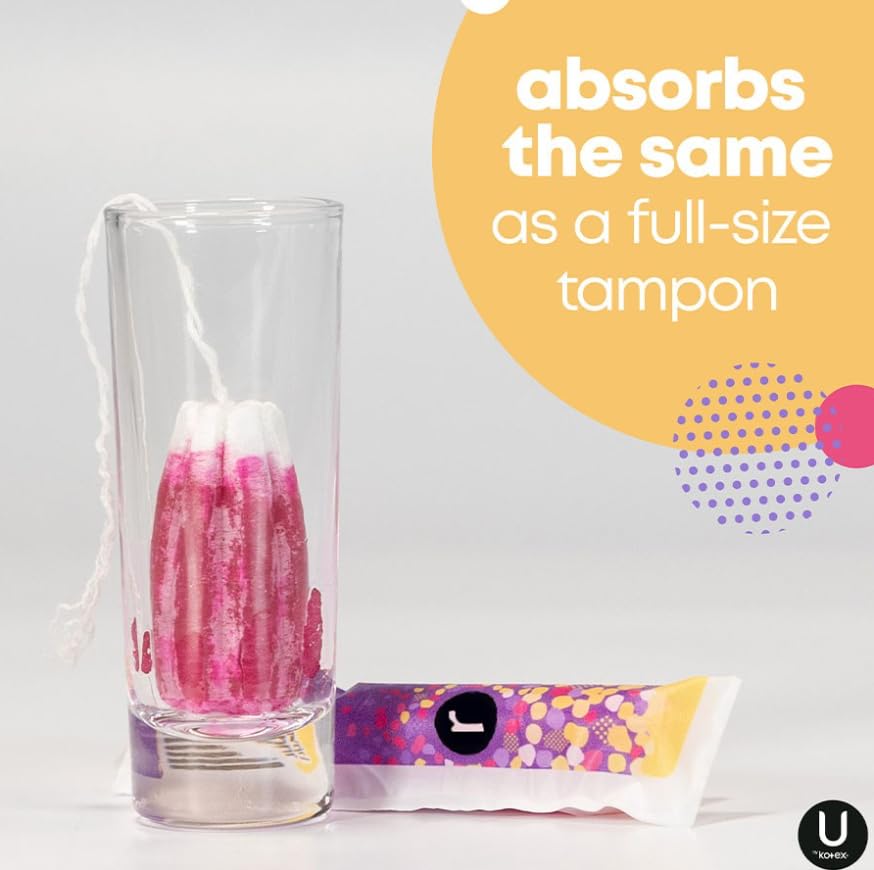 Kotex U Clic tampones: ranuras ComfortFlex para ajuste seguro.