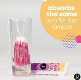 Kotex U Clic tampones: ranuras ComfortFlex para ajuste seguro.