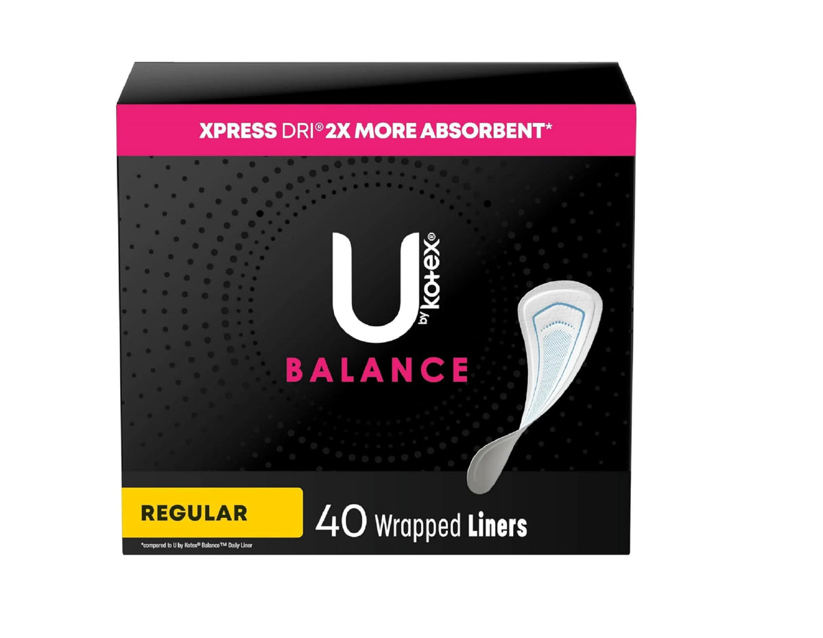 Kotex U Lightdays Plus protector diario absorbente en empaque práctico para llevar