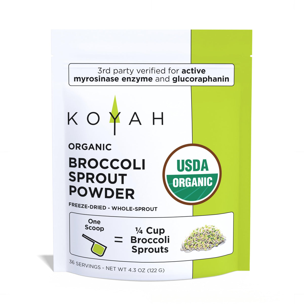 KOYAH envase de polvo de brotes de brócoli listo para uso diario en la cocina