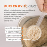 K* PAX KPAX proteina vanilla mezcla con agua, sabor suave y fácil de digerir.
