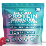 KR Labs Zero Carb Clear Whey Gummies: paquete de 120 gomitas para consumo diario