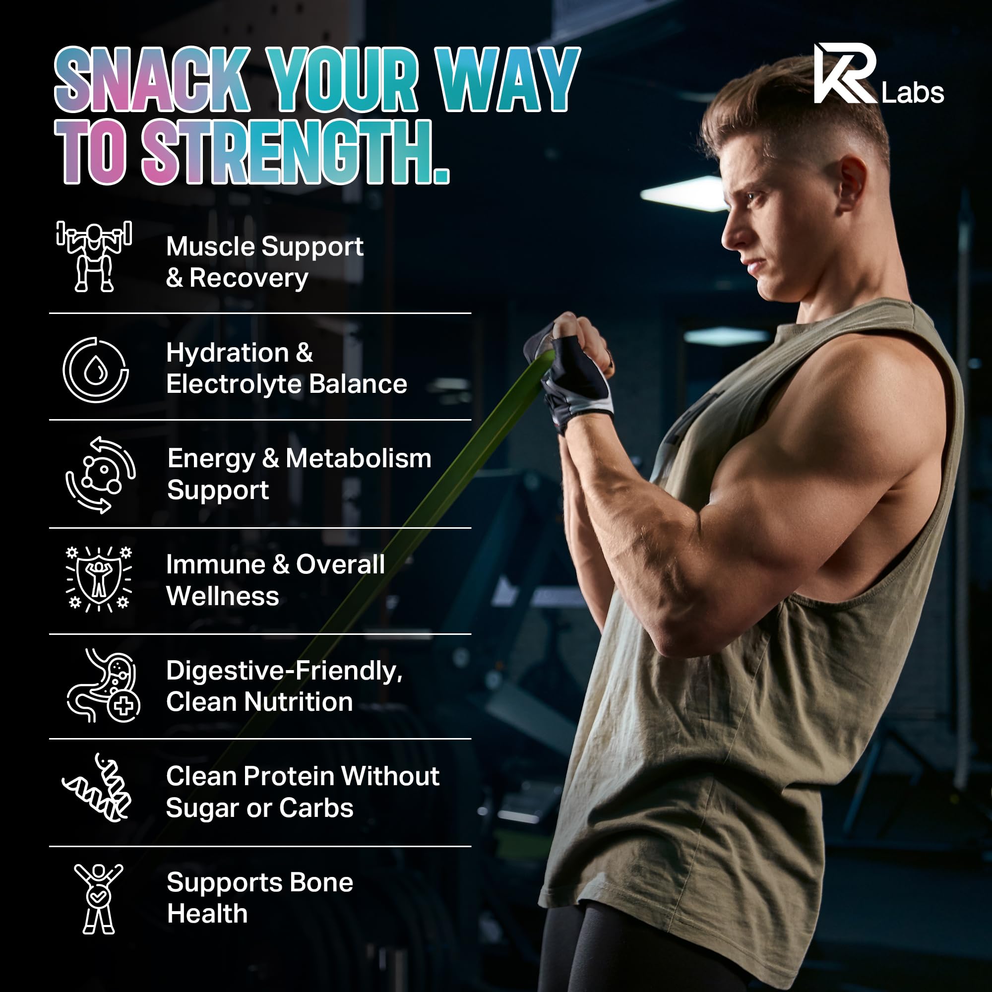 Sabor a sandía de KR Labs Clear Whey Gummies