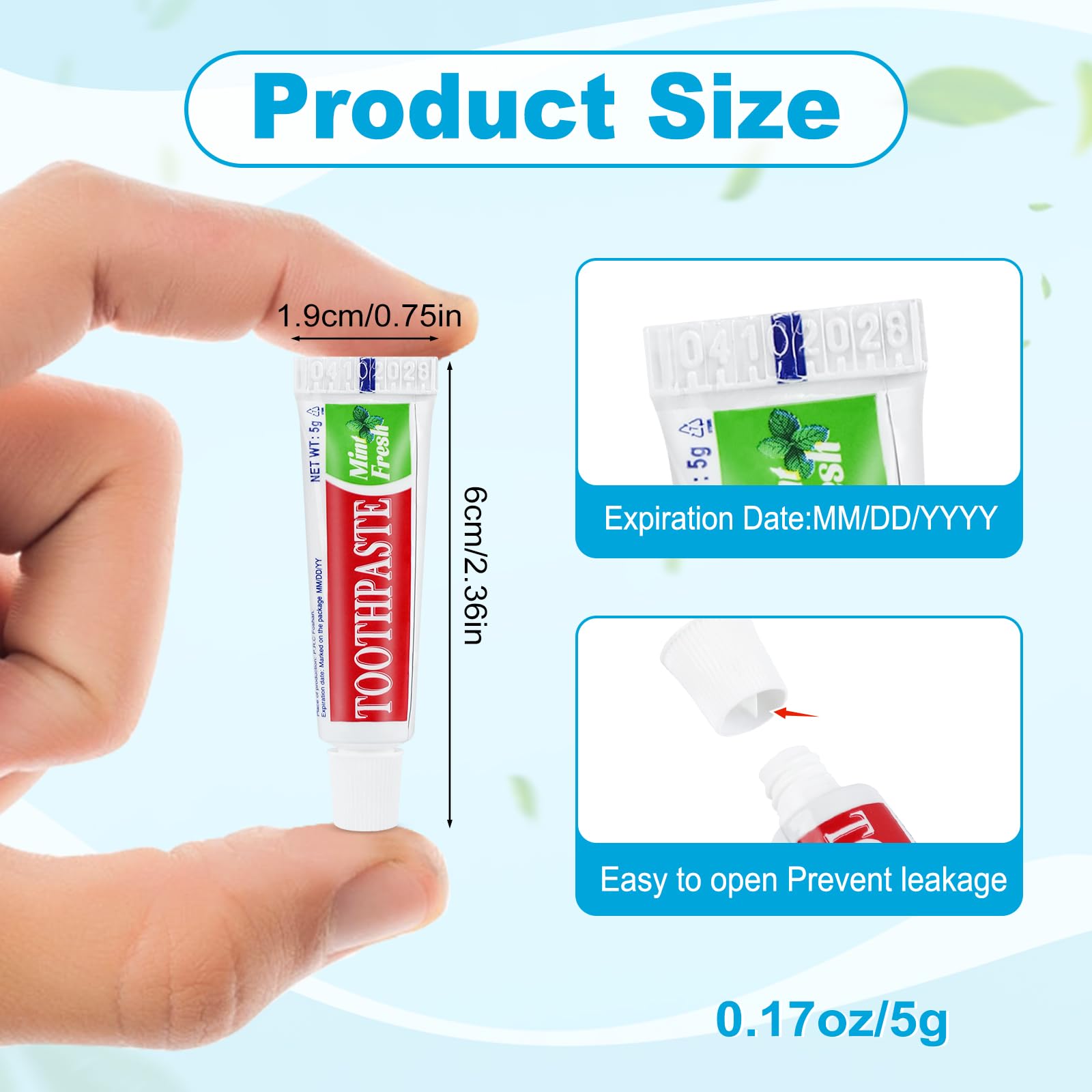 KRIZJUES dentifrico 5 g compacto: tubo ligero para bolso o maleta