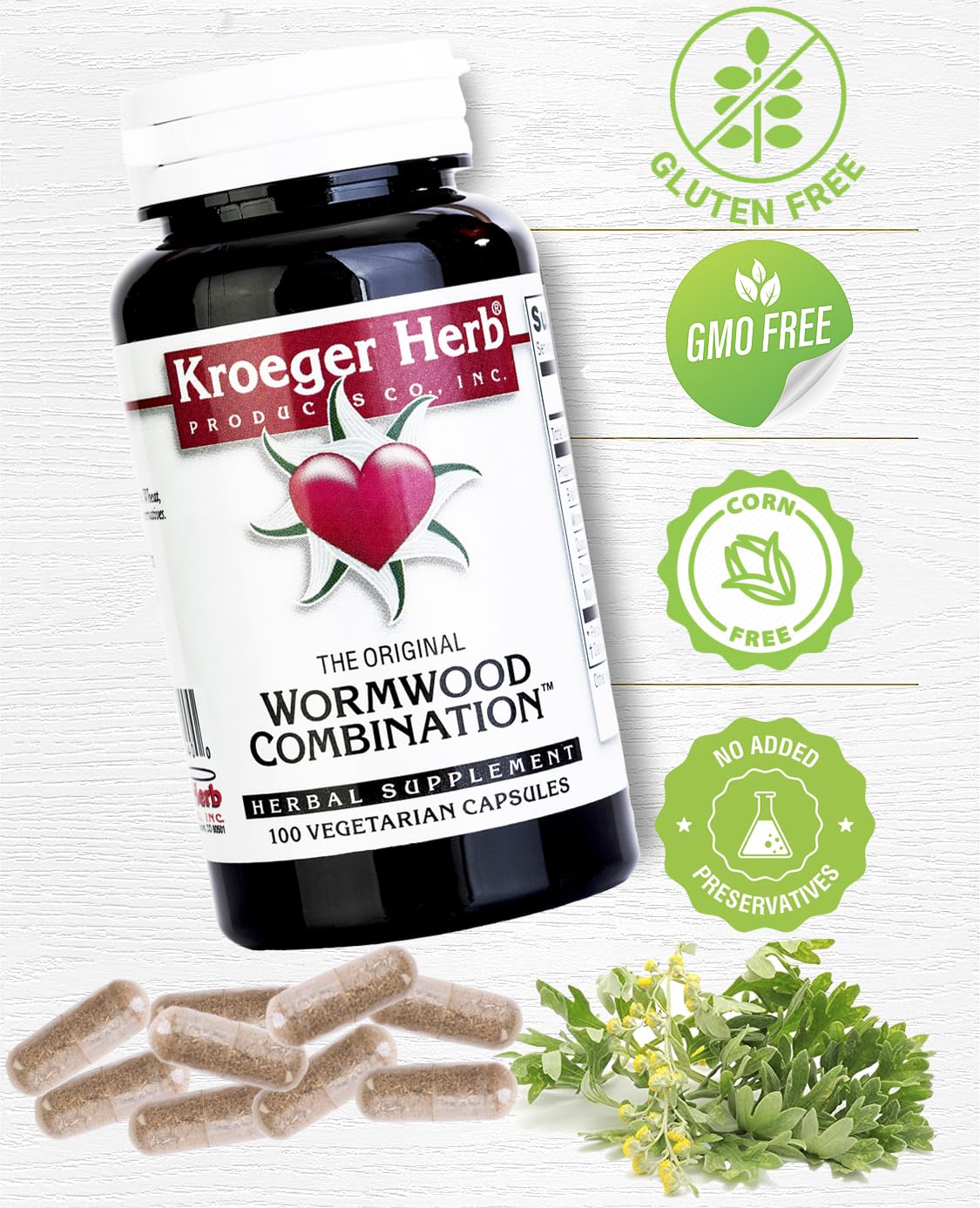 Kroeger Herb Ajenjo Combinación, cápsulas: consumo diario cómodo