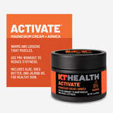 KT Health Activate crema en textura tipo lotion, cuidado de la piel al aplicar