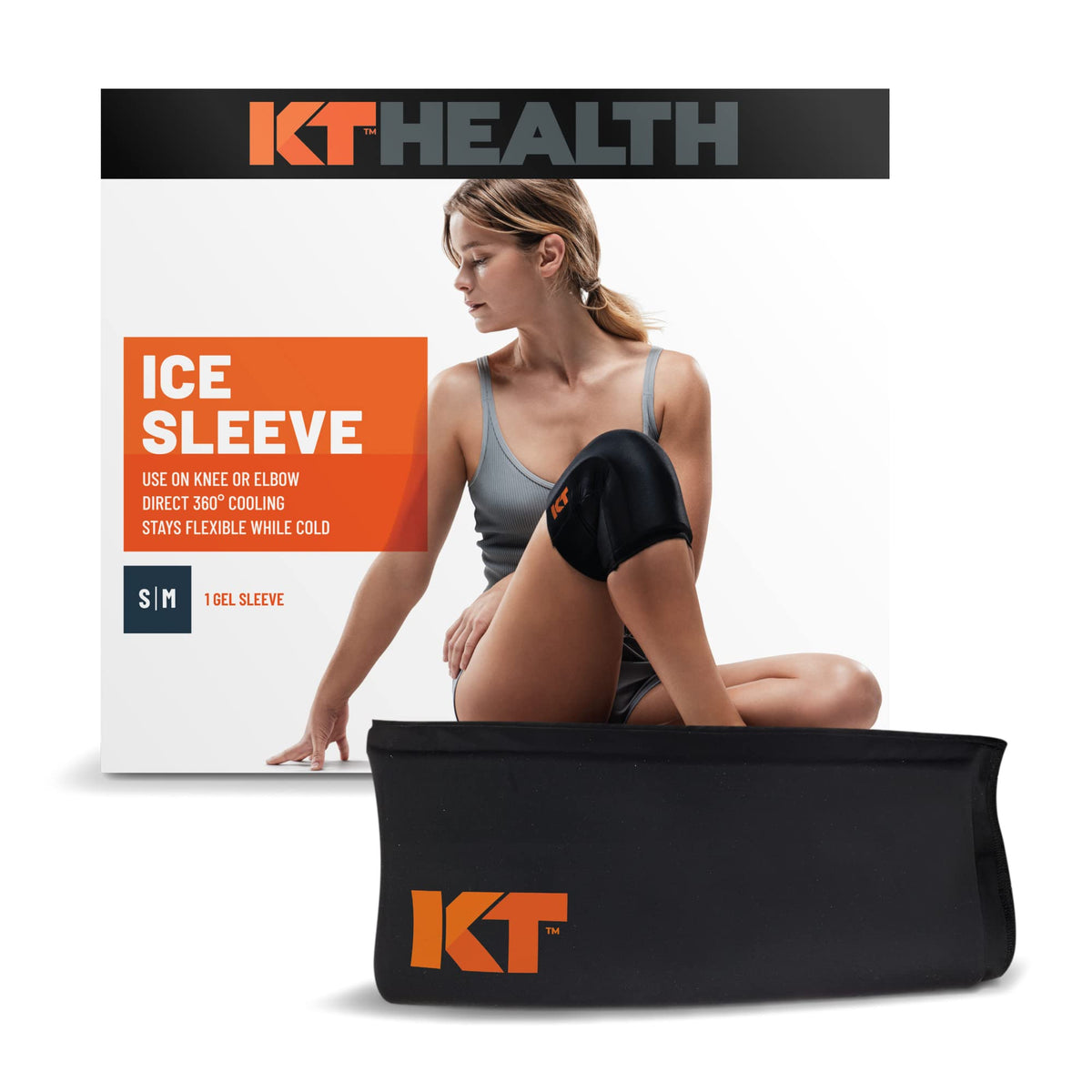 KT Recovery+ Ice Sleeve aplicacion directa en piel para enfriar músculos