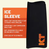 KT Recovery+ Ice Sleeve compresión flexible que se adapta al movimiento