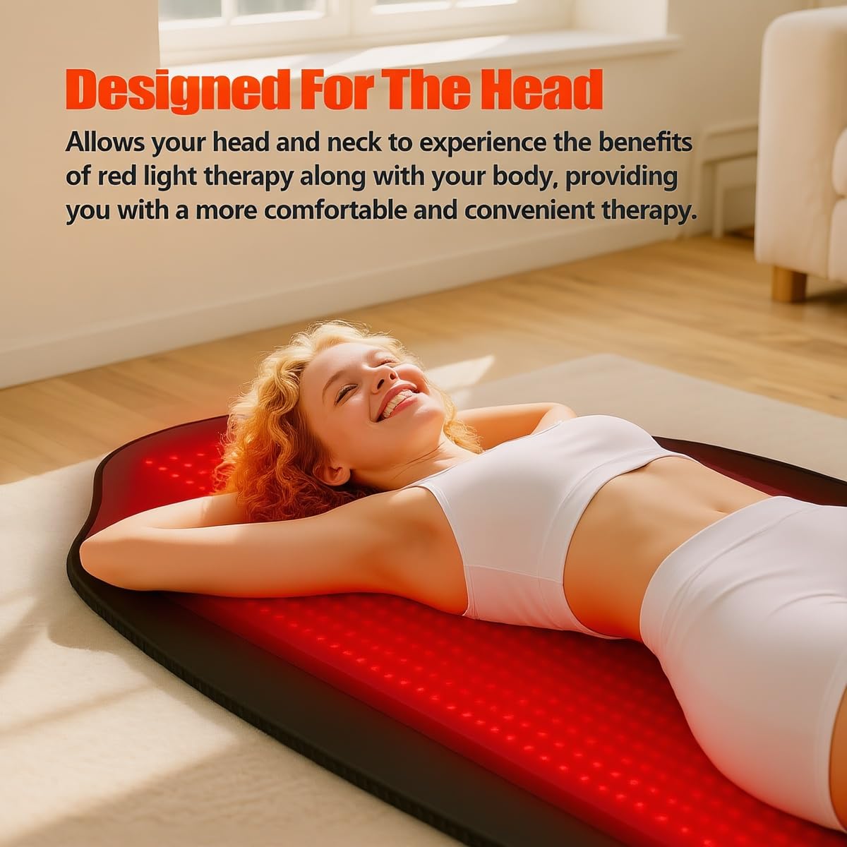 KTS manta terapia luz roja, tela suave y transpirable para sesiones confortables