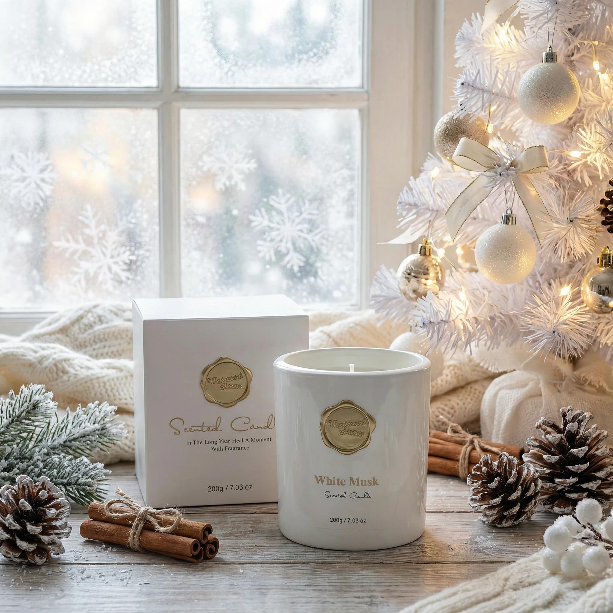 Vela Ktyixu de cera de soja natural, aroma relajante para el hogar