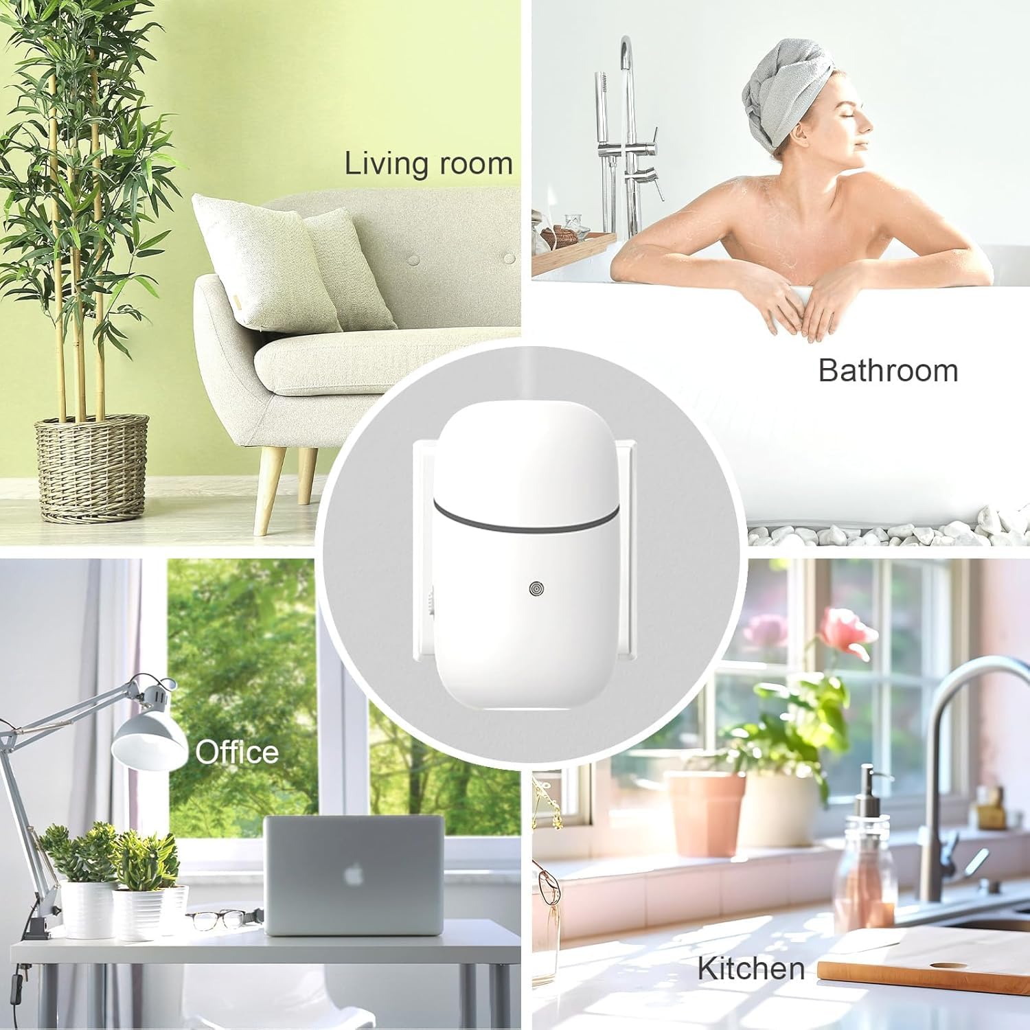 El Kuandawei difusor permite ajustar la niebla para cualquier tamaño de habitación.