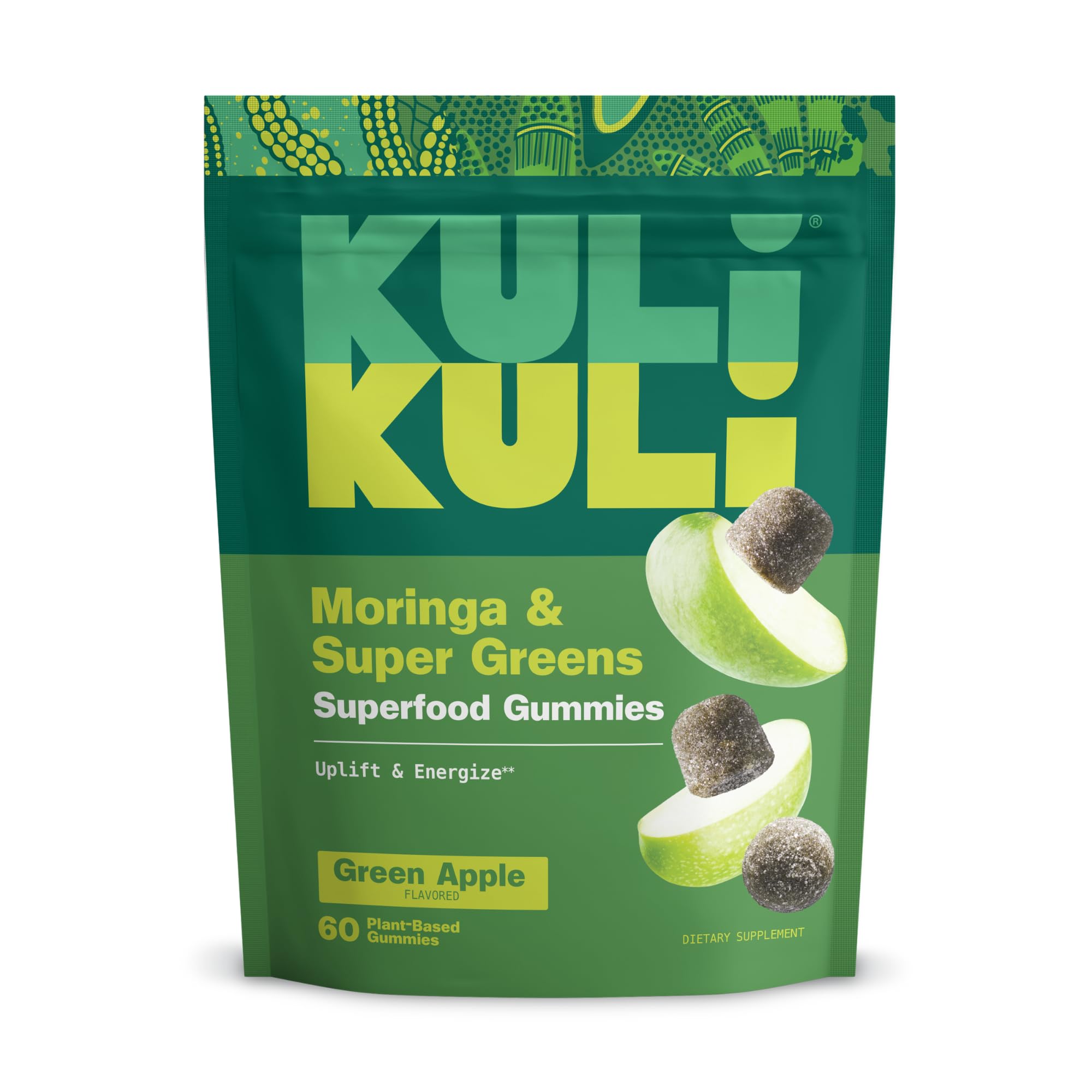 Gomitas Kuli Kuli Super Energía en envase, consumo diario sin cafeína