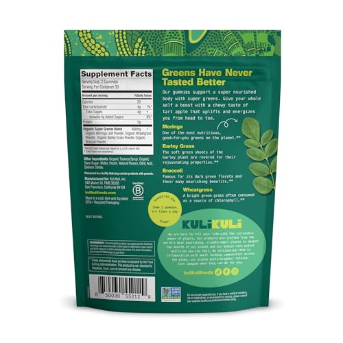 Gomitas Kuli Kuli con moringa para energía vegetal y enfoque natural