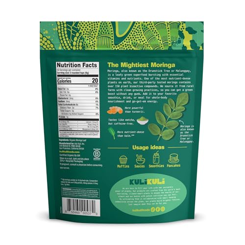 Kuli Kuli Moringa, paquete de 10.6 onzas, perfecto para cocinar.
