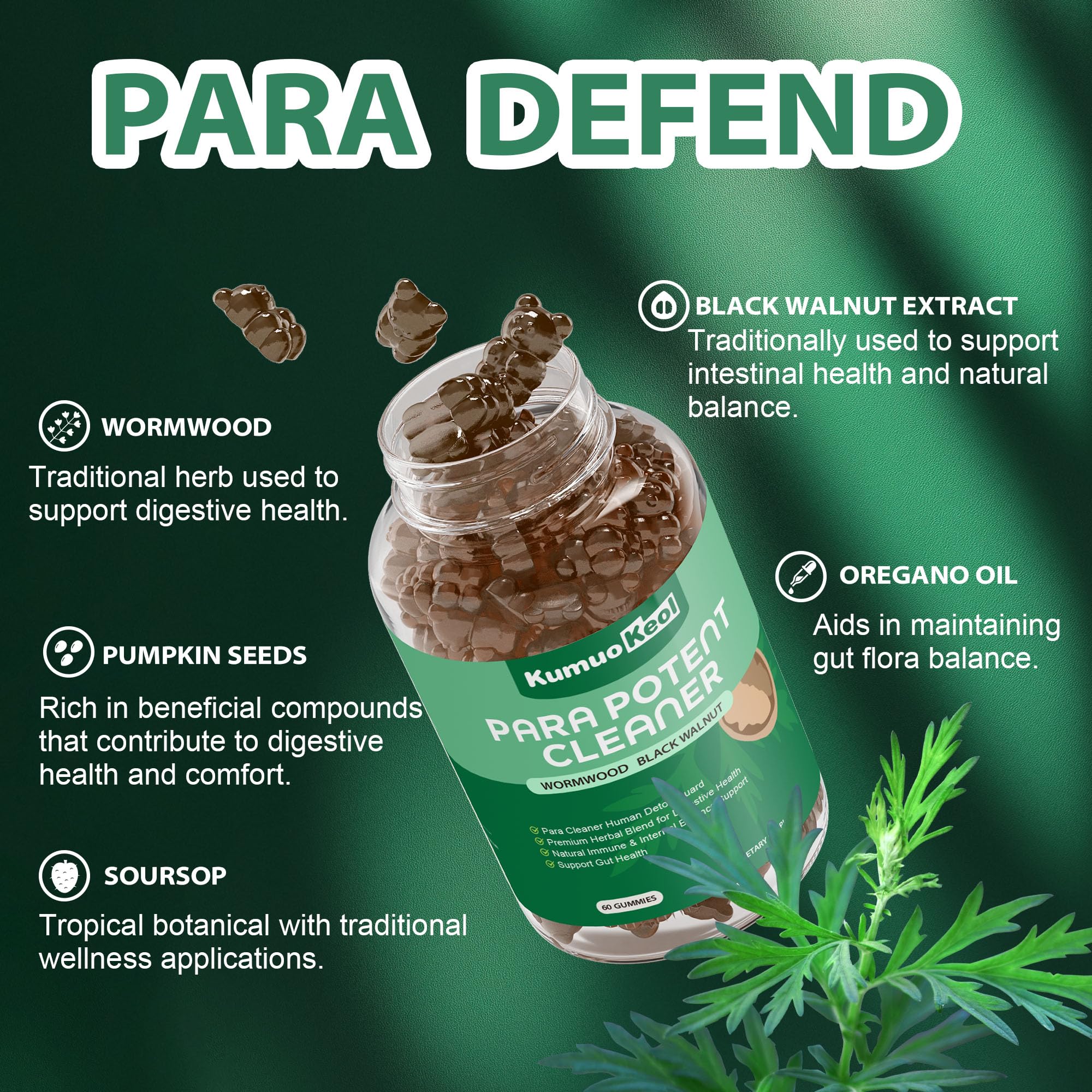 KumuoKeol Detox con aceite de orégano para entorno intestinal equilibrado
