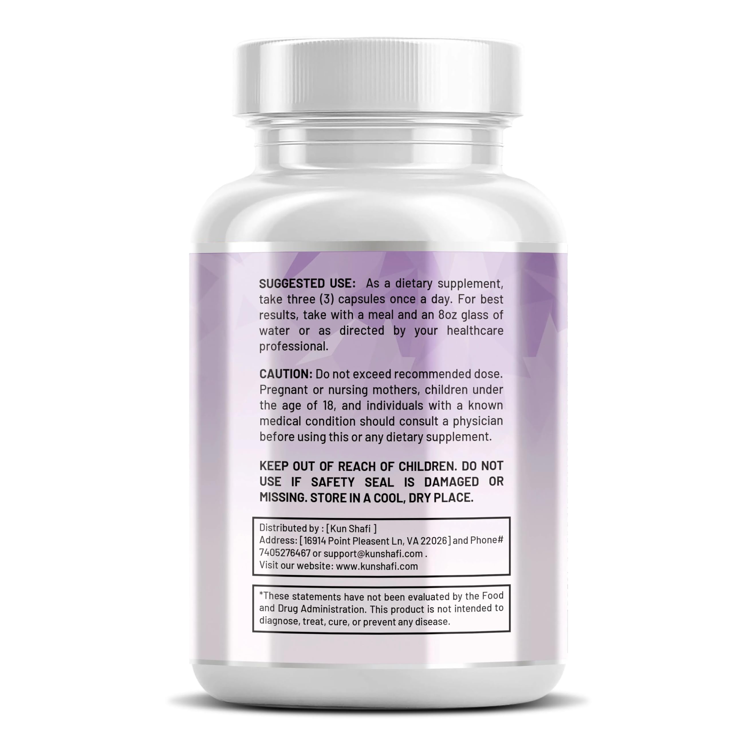 Kun Shafi Magneease: etiqueta visible con zinc y vitamina D3 para referencia rápida