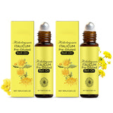 KunMan roll-on helichrysum-ricino, aplicación suave con rodillo para calmar y nutrir la piel.