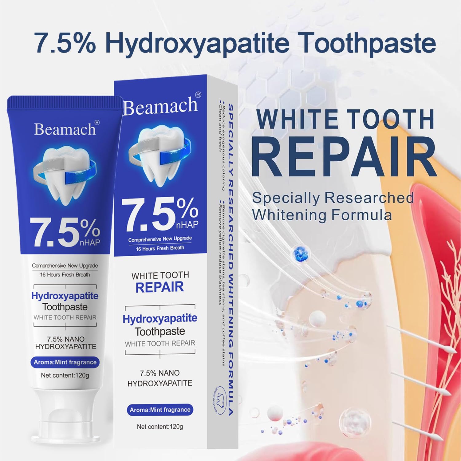 Kunnozz Beamach, protección suave del esmalte sin fluoruro.