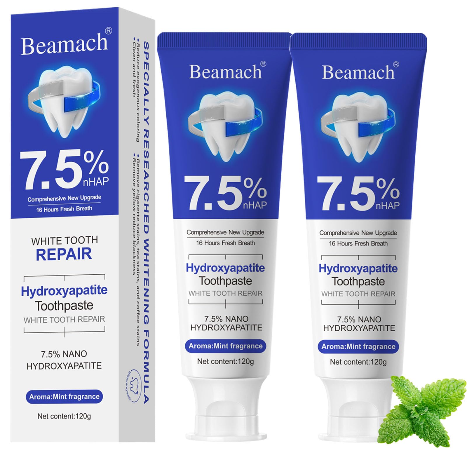Kunnozz Beamach, tubo dentífrico nano, fortalece esmalte y pule dientes.