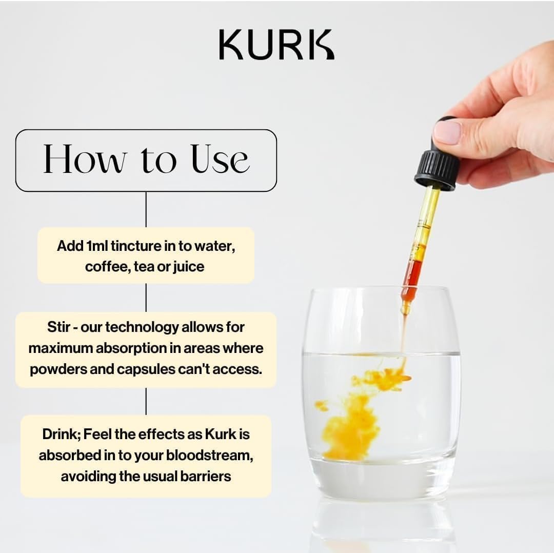 Kurk Essential curcuma con sabores naranja, limón, vainilla y cola para beber
