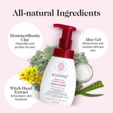 Kushae Gentle: aloe vera y botánicos para hidratación suave.