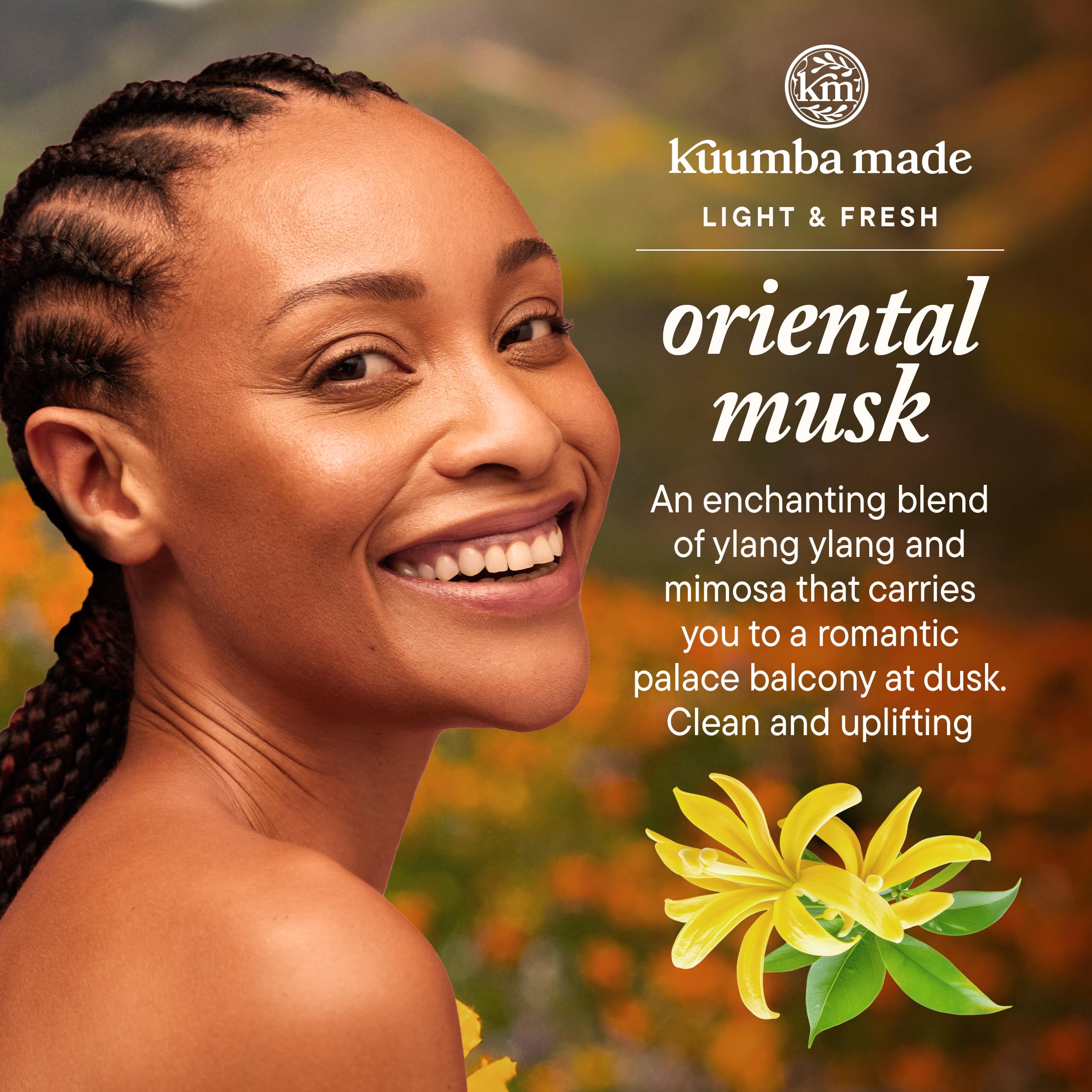 Kuumba Made Oriental Musk: envase ético y libre de crueldad para fragancias.