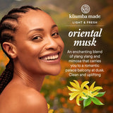 Kuumba Made Oriental Musk: envase ético y libre de crueldad para fragancias.