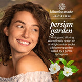 Duración prolongada del aroma con Kuumba Made Persian Garden.