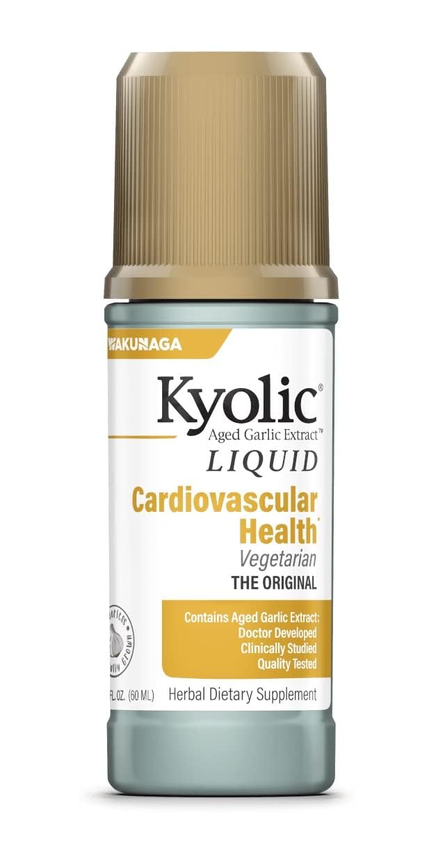 Kyolic ajo envejecido, botella de 60 ml para uso diario.