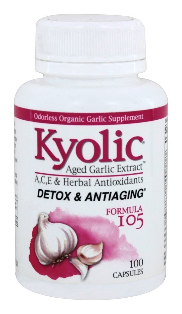 Kyolic Ajo Envejecido Fórmula 105: cápsulas para apoyo diario del bienestar general.