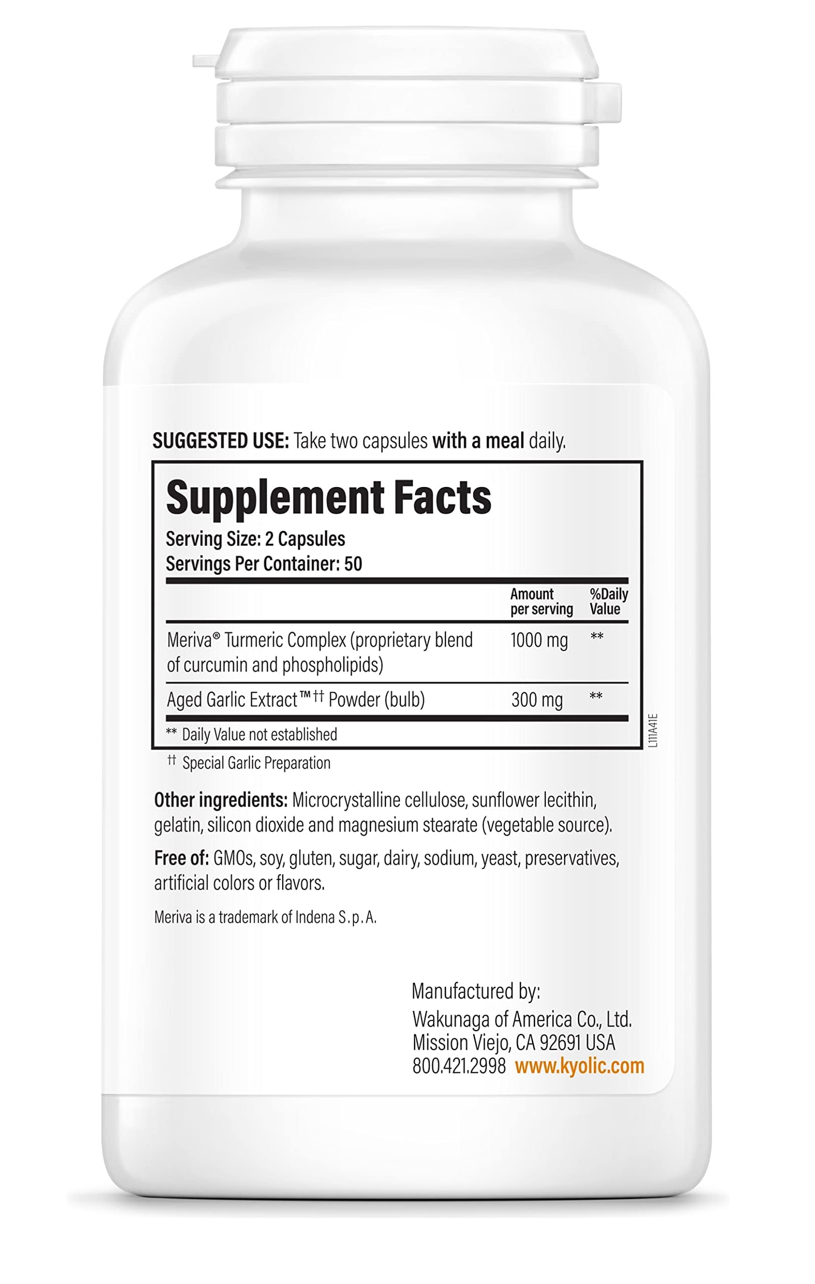 Kyolic Ajo Envejecido Fórmula 111 cápsulas, soporte para una respuesta inflamatoria saludable.