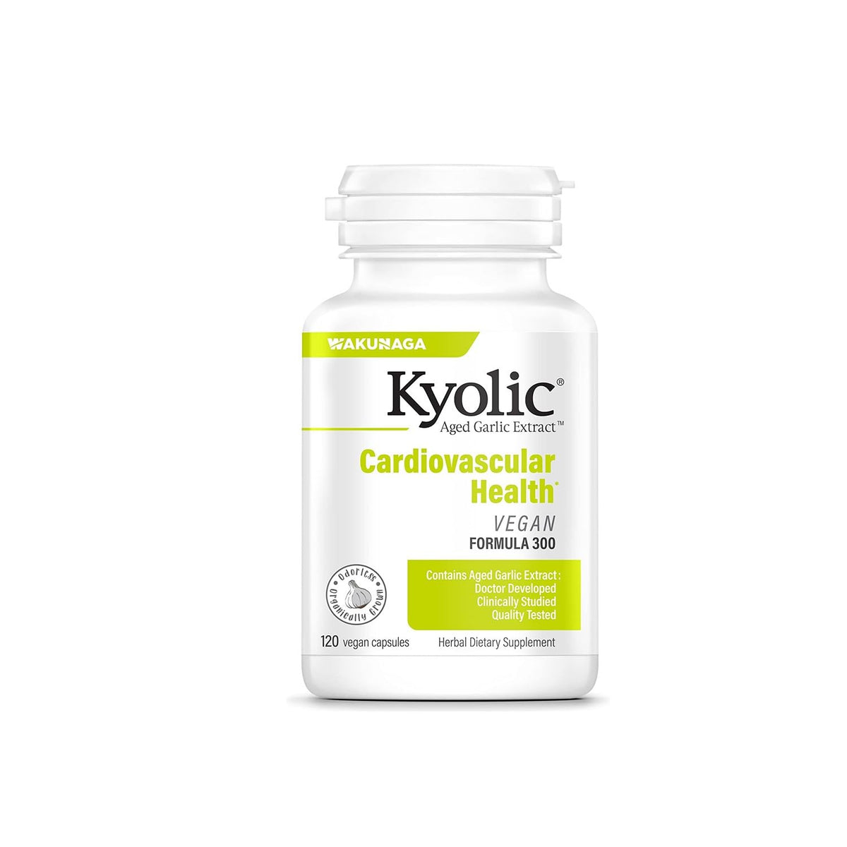 Kyolic botella de aceite de ajo envejecido para salud cardiovascular y bienestar